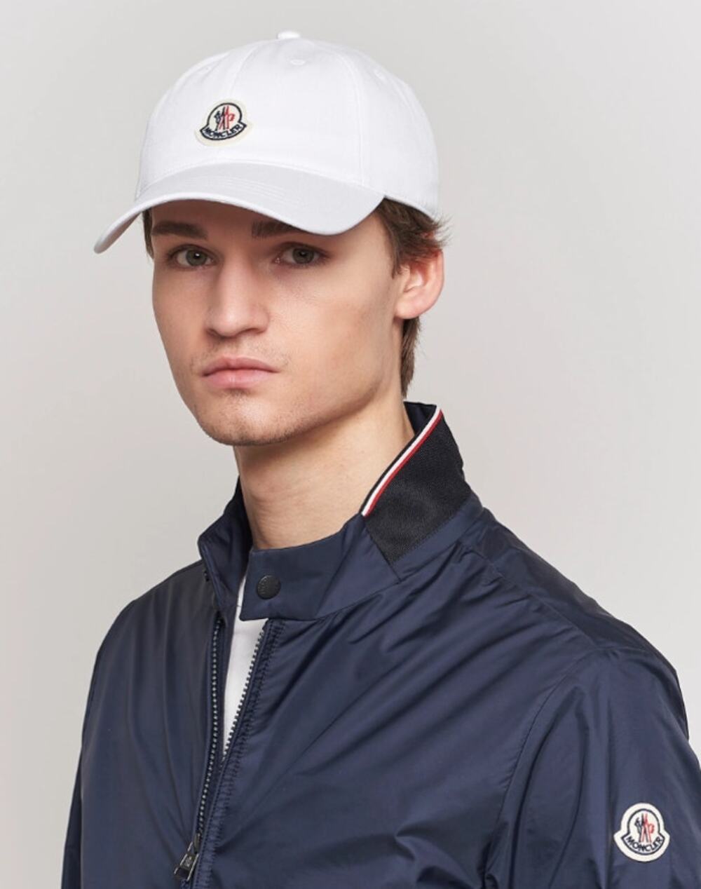 Moncler Cotton Berretto Baseball Cap White NWT Logo Patch Adjustable Kid's M